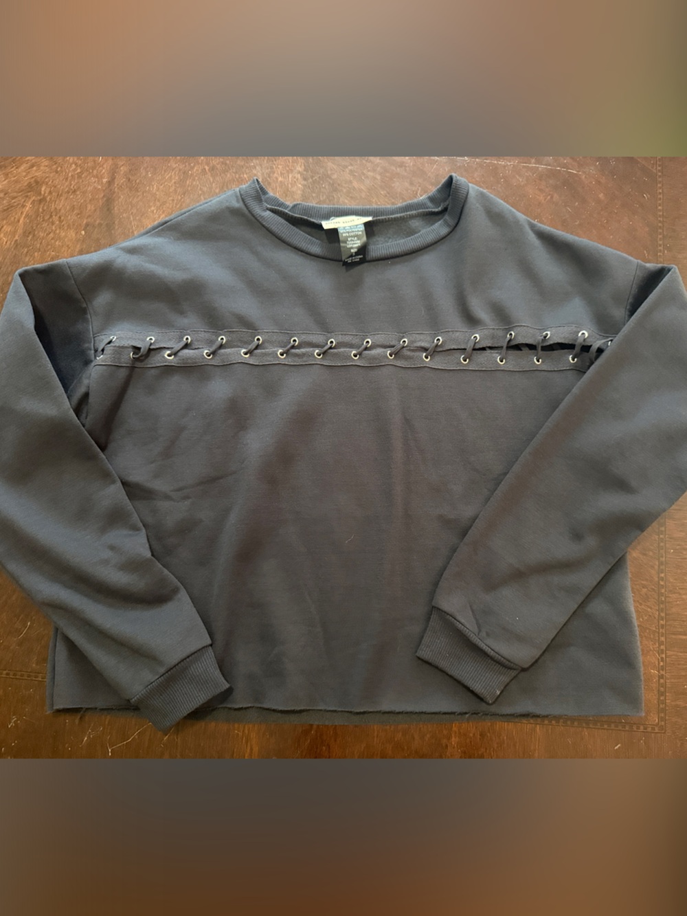 enough about me... Navy and Dark Gray Crewneck Sweatshirt